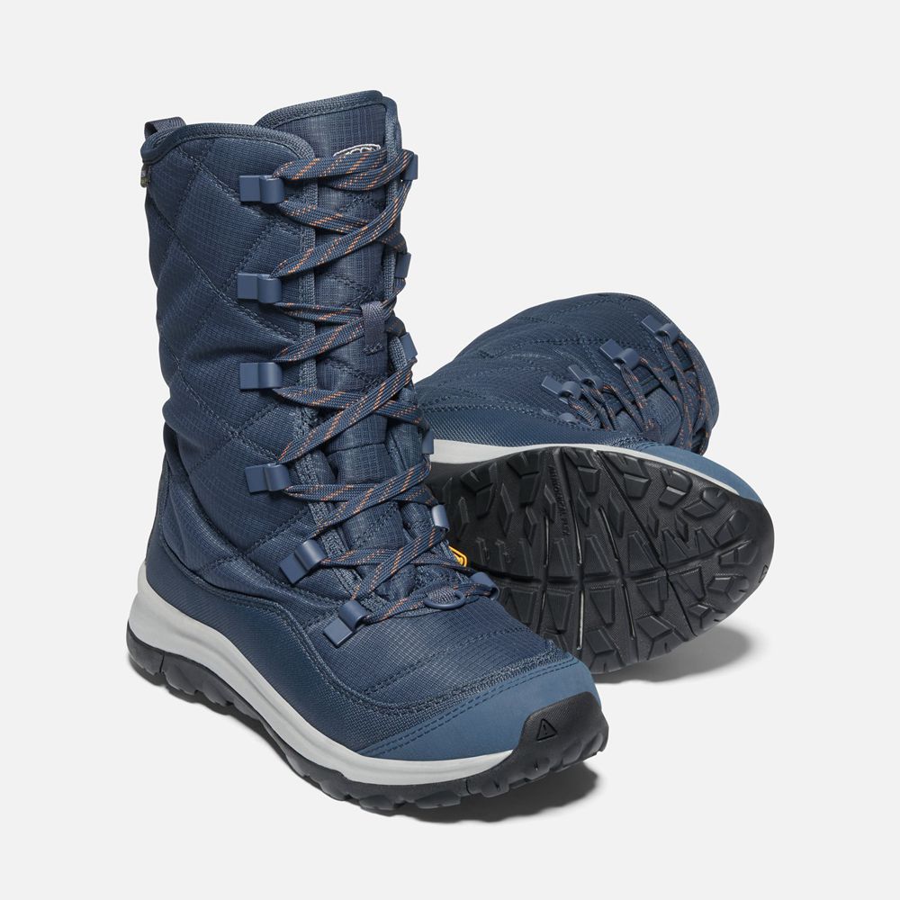 Keen Kar Botu Kadın Lacivert - Terradora Ii Lace Up Waterproof - Türkiye UHBI37094